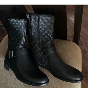 Booties comfortable boots, worn one time, like new with box